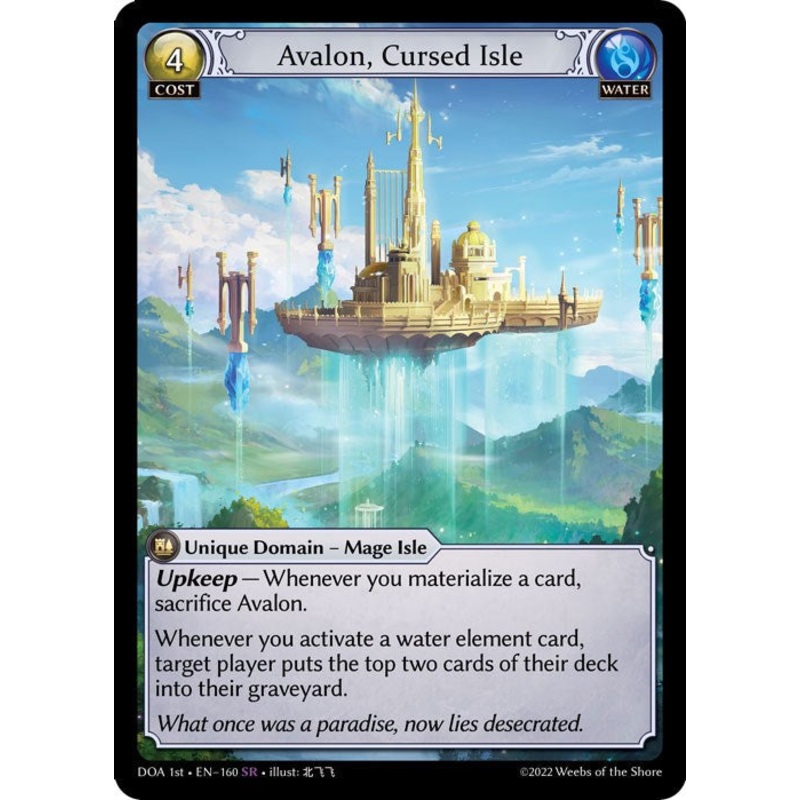 Avalon, Cursed Isle (160) [Dawn of Ashes: 1st Edition] Foil
