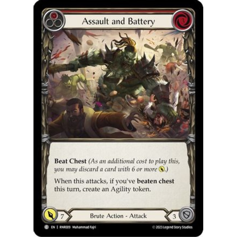 Assault and Battery (Red) (RNR009) – Blitz Deck: Heavy Hitters – Rhinar