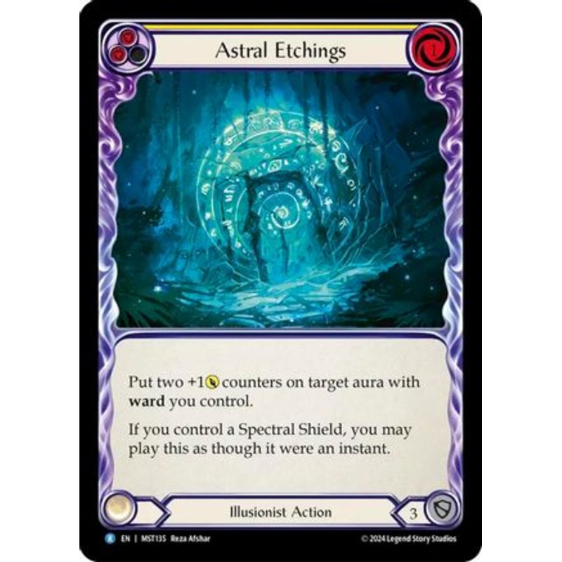 Astral Etchings (Yellow) (MST135) Rainbow Foil – Part the Mistveil