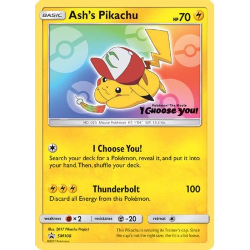Ash’s Pikachu (SM108) [Sun & Moon: Black Star Promos]