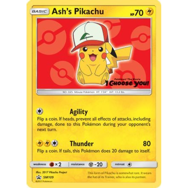 Ash’s Pikachu (SM109) [Sun & Moon: Black Star Promos]