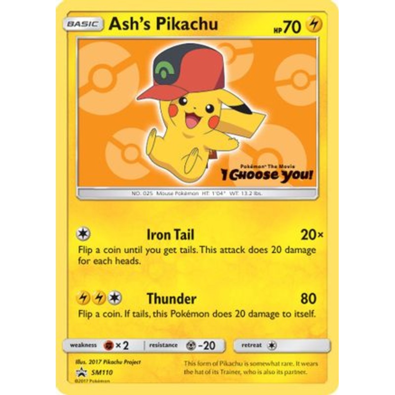 Ash’s Pikachu (SM110) [Sun & Moon: Black Star Promos]