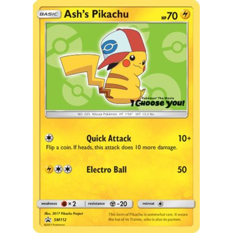 Ash’s Pikachu (SM112) [Sun & Moon: Black Star Promos]