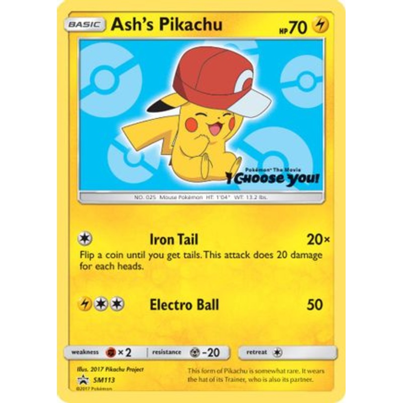 Ash’s Pikachu (SM113) [Sun & Moon: Black Star Promos]