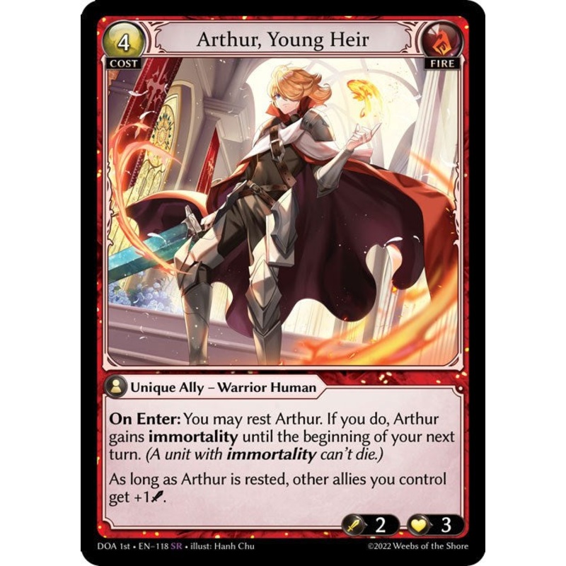 Arthur, Young Heir (118) [Dawn of Ashes: 1st Edition] Foil