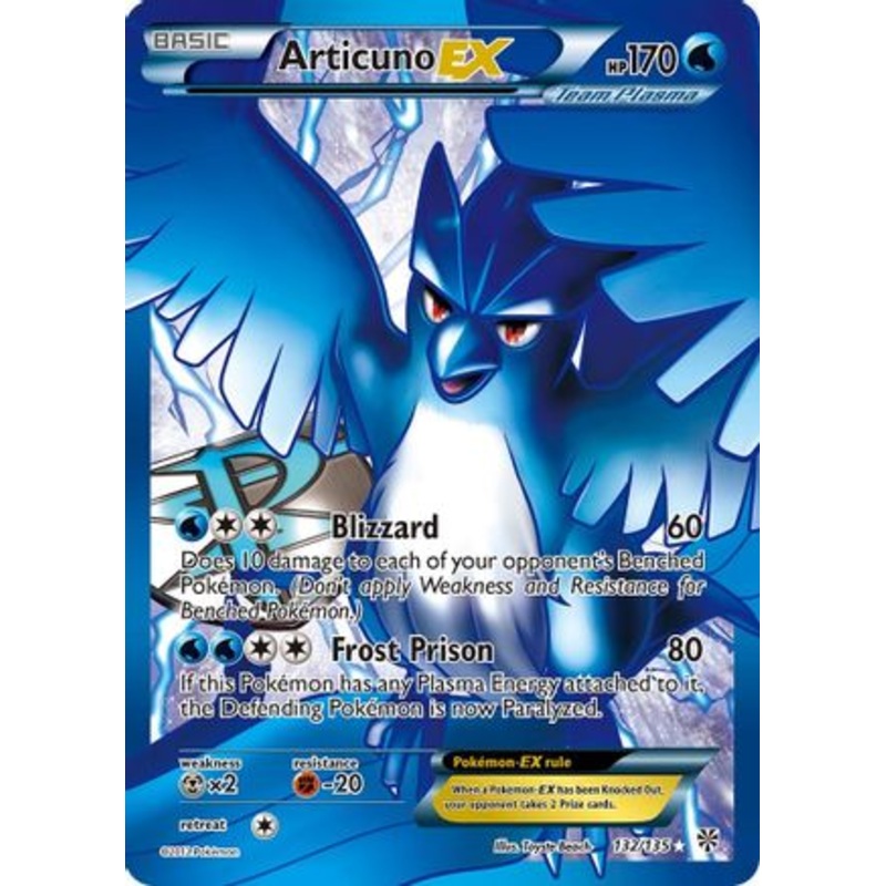 Articuno EX (132/135) [Black & White: Plasma Storm]