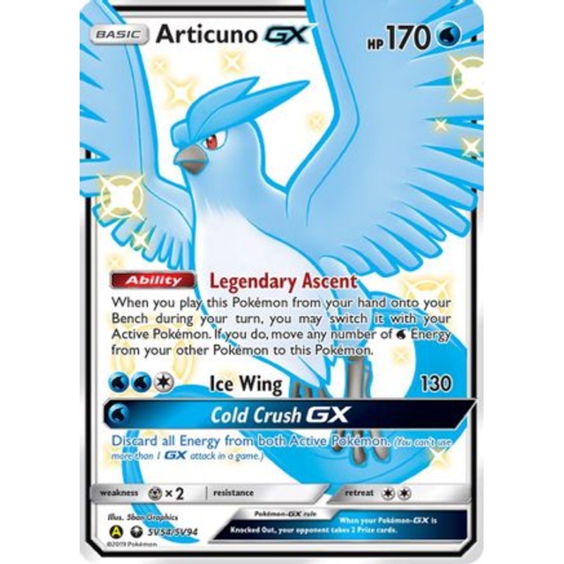 Articuno GX (SV54/SV94) [Sun & Moon: Hidden Fates – Shiny Vault]