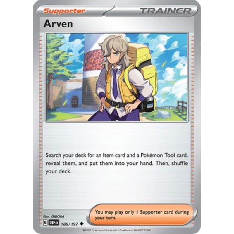 Arven (186/197) [Scarlet & Violet: Obsidian Flames] Reverse Holofoil