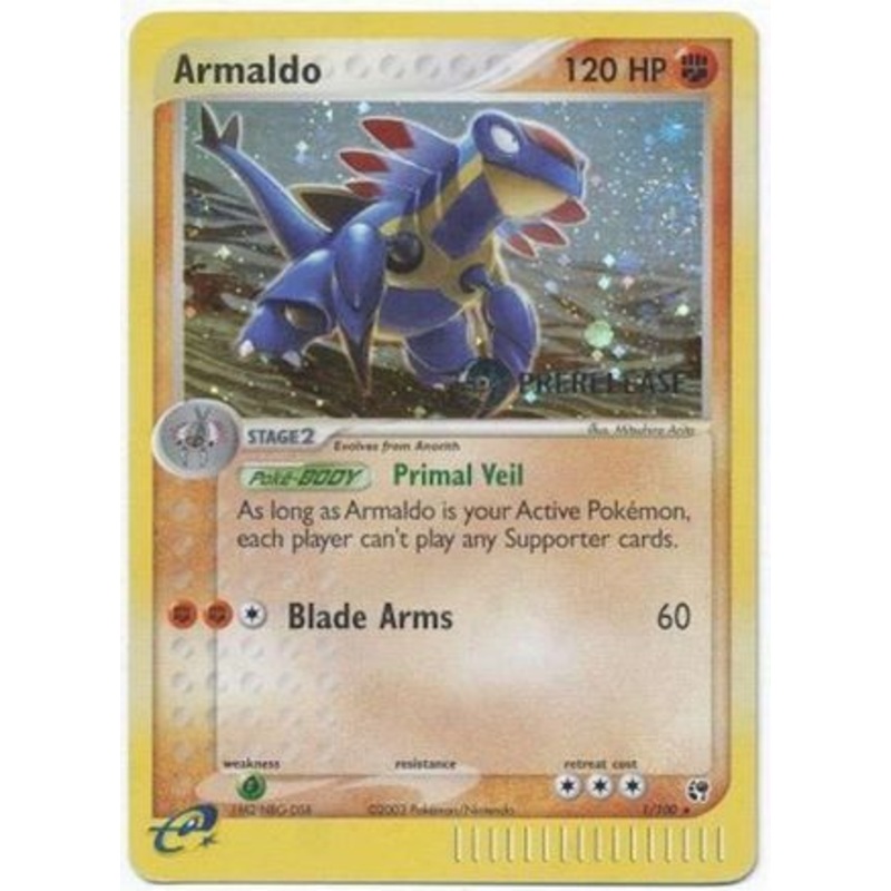 Armaldo (1/100) (Prerelease Promo) [EX: Sandstorm]