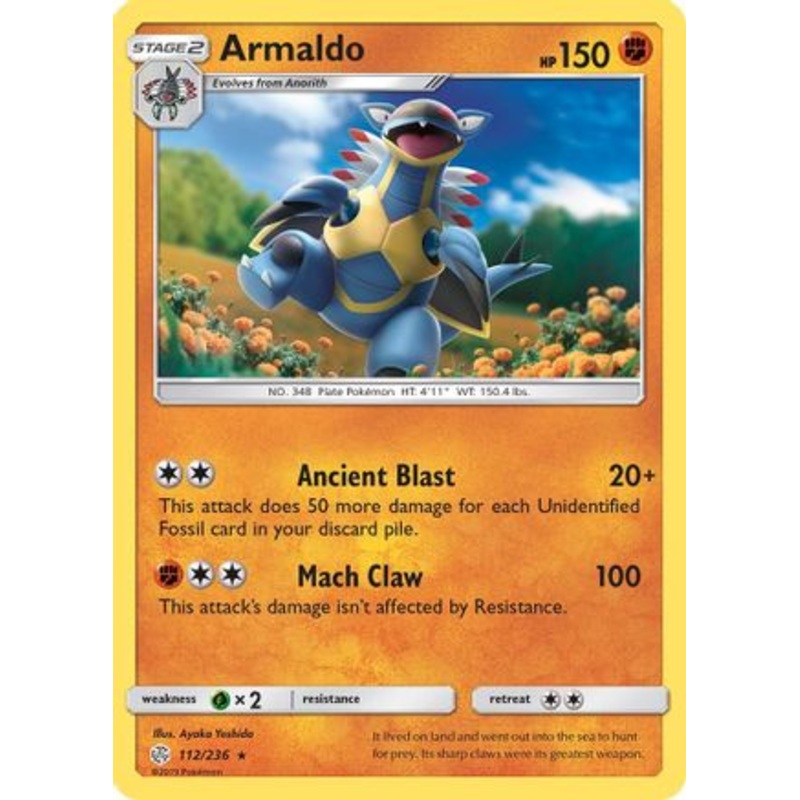 Armaldo (112/236) [Sun & Moon: Cosmic Eclipse] Reverse Holofoil