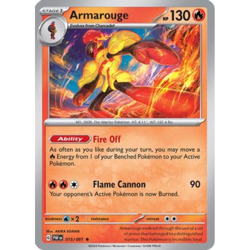 Armarouge (015/091) [Scarlet & Violet: Paldean Fates] Reverse Holofoil
