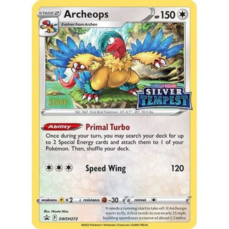 Archeops (SWSH272) (Prerelease) (Staff) [Sword & Shield: Black Star Promos]