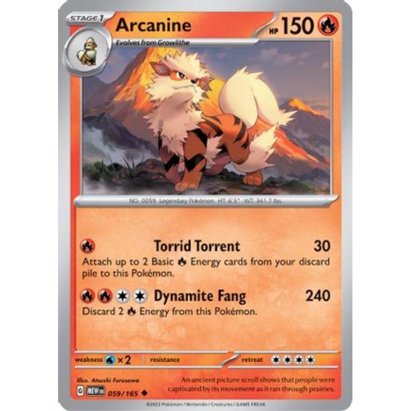 Arcanine (059/165) [Scarlet & Violet 151] Reverse Holofoil