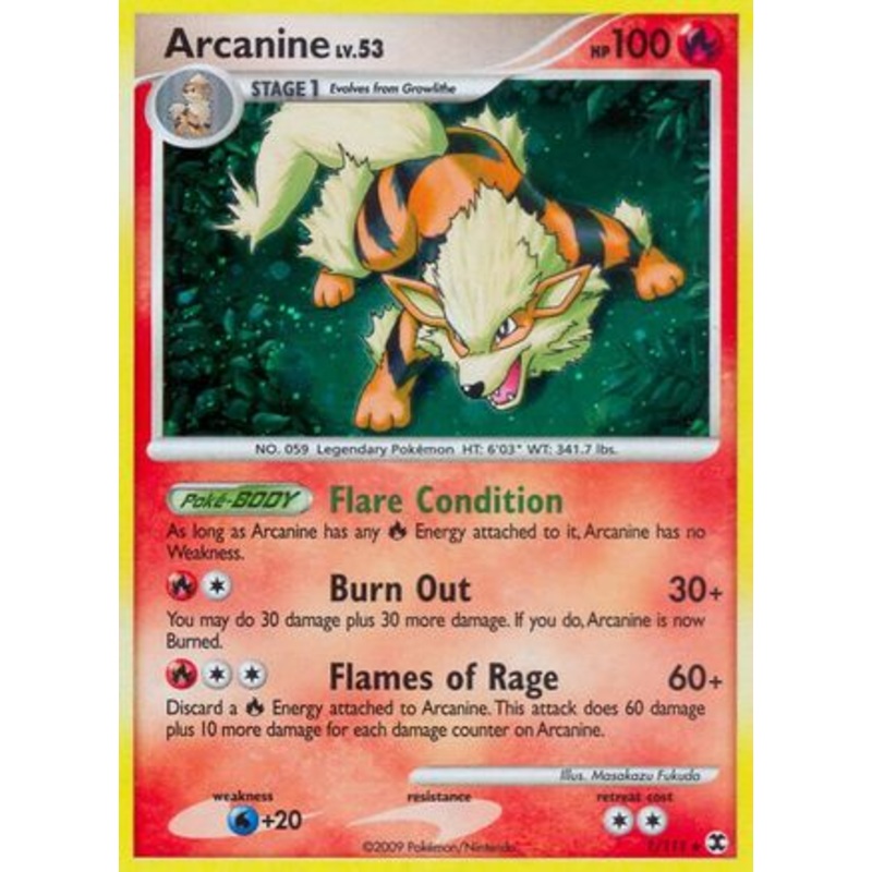 Arcanine (1/111) [Platinum: Rising Rivals] Reverse Holofoil