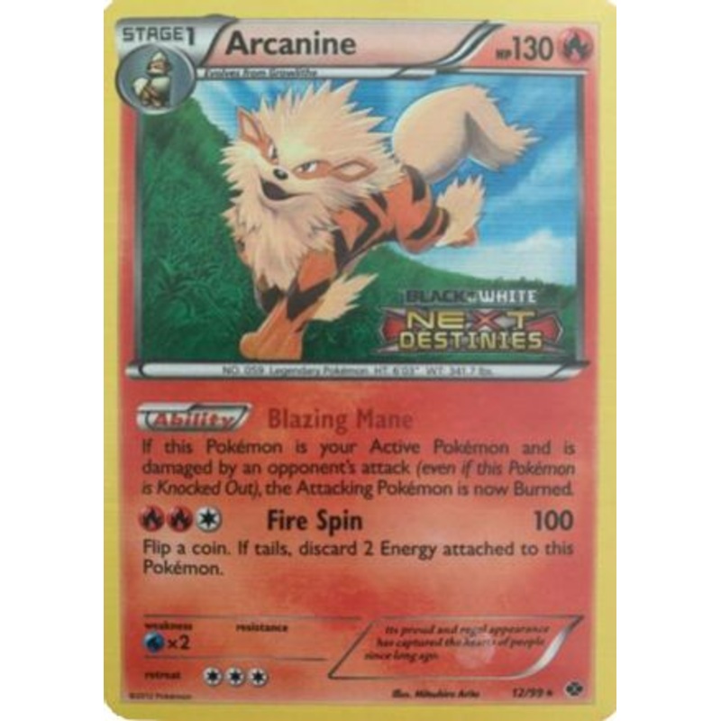 Arcanine (12/99) (Prerelease Promo) [Black & White: Black Star Promos]
