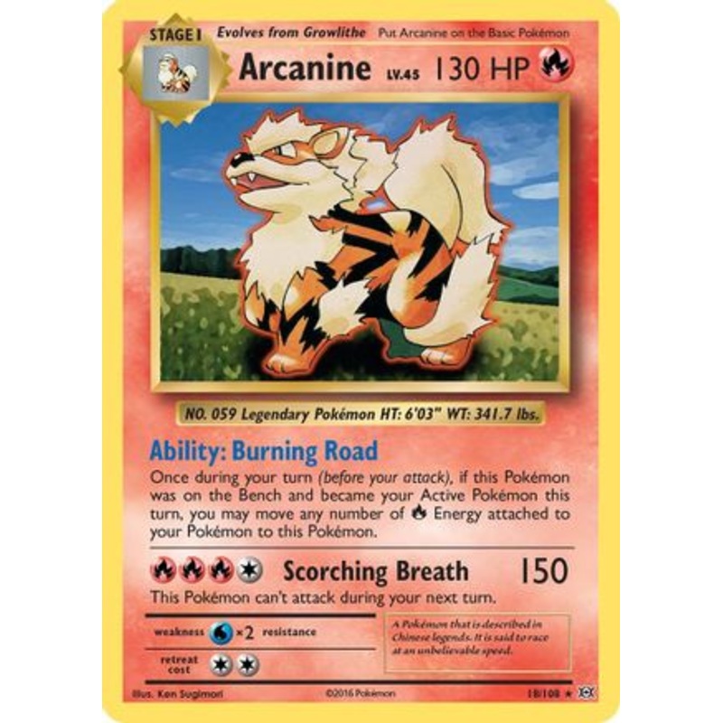 Arcanine (18/108) [XY: Evolutions] Reverse Holofoil