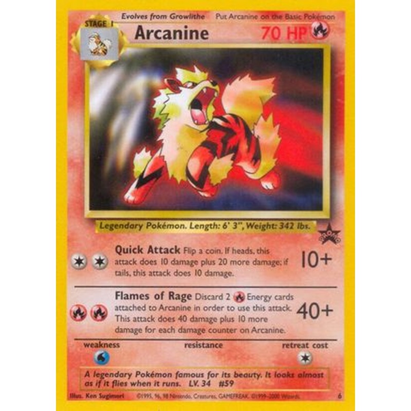 Arcanine (6) [Wizards of the Coast: Black Star Promos]