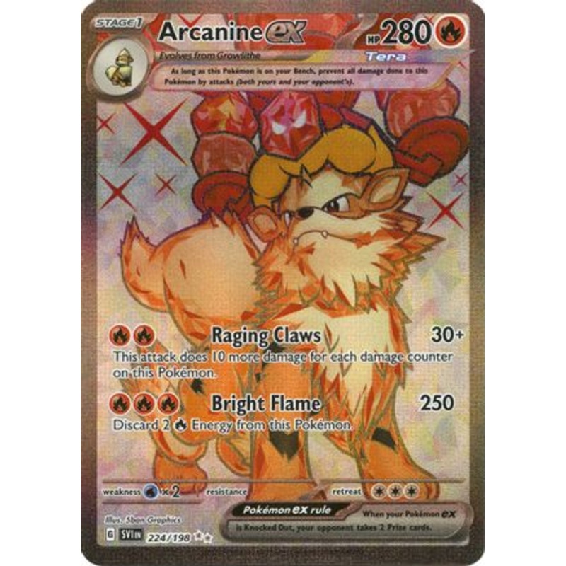 Arcanine ex (224/198) [Scarlet & Violet: Base Set]