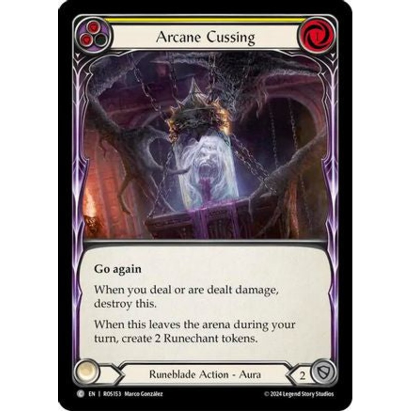 Arcane Cussing (Yellow) (ROS153) Rainbow Foil – Rosetta