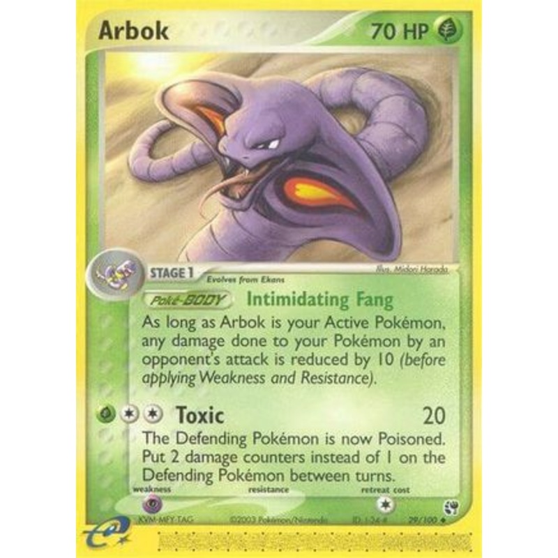 Arbok (29/100) [EX: Sandstorm] Reverse Holofoil