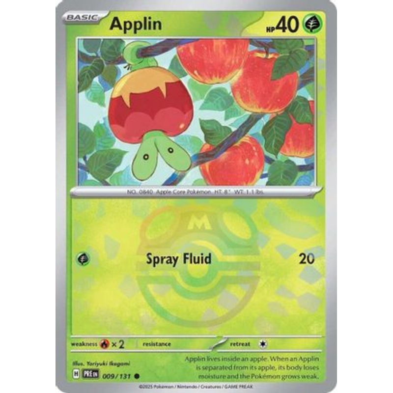 Applin (009/131) (Master Ball Pattern) [Scarlet & Violet: Prismatic Evolutions]