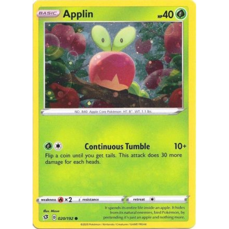 Applin (020/192) (Cosmos Holo) [Sword & Shield: Rebel Clash]