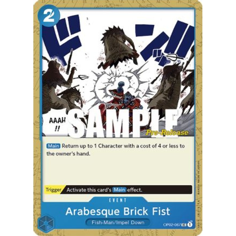 Arabesque Brick Fist (OP02-067) Pre-Release Cards