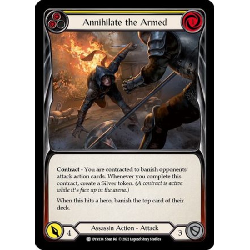 Annihilate the Armed (Yellow) (DYN134) Rainbow Foil – Dynasty
