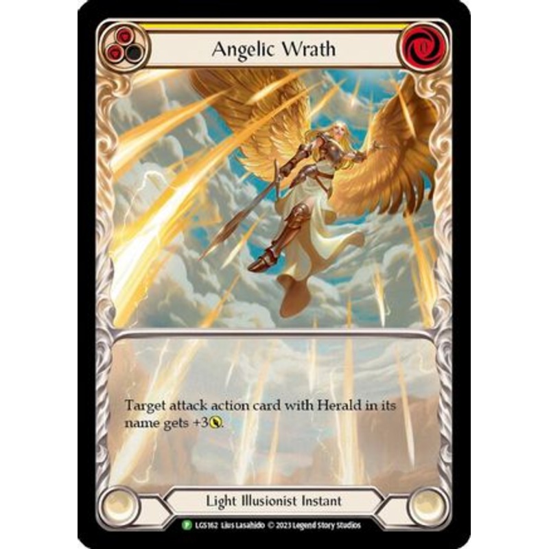 Angelic Wrath (Yellow) – LGS162 (LGS162) Rainbow Foil – Flesh and Blood: Promo Cards