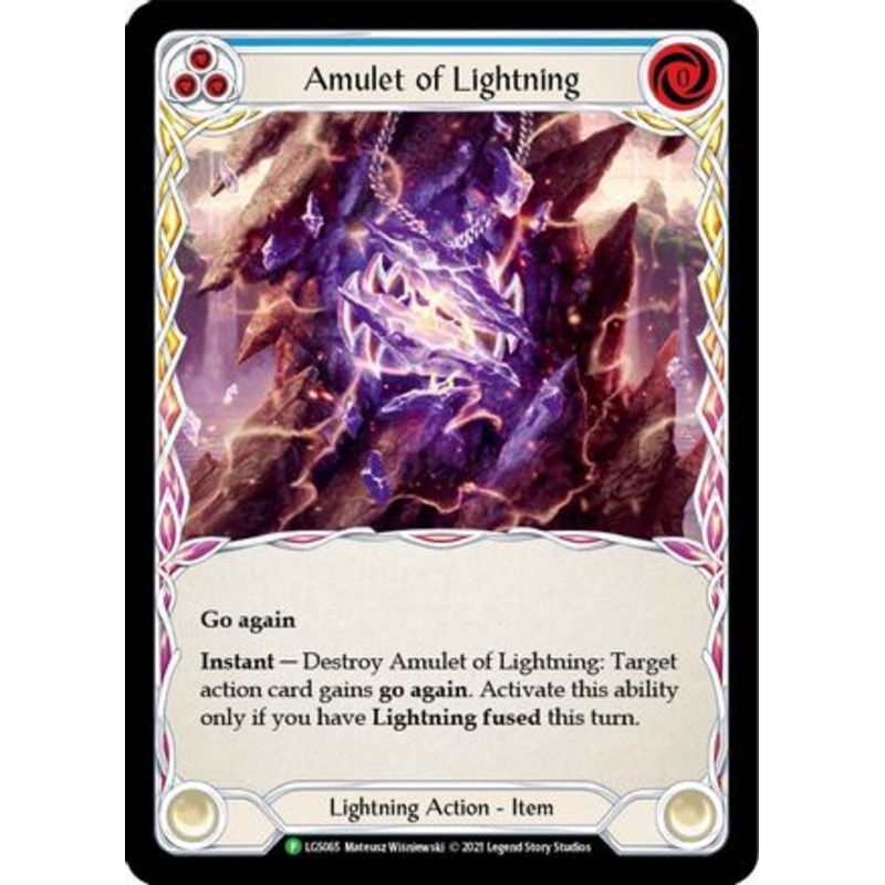 Amulet of Lightning – LGS065 (LGS065) Cold Foil – Flesh and Blood: Promo Cards