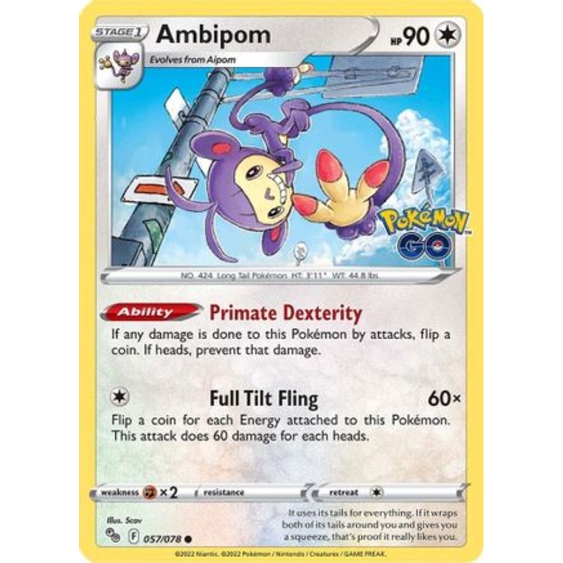 Ambipom (057/078) [Pokmon GO] Reverse Holofoil