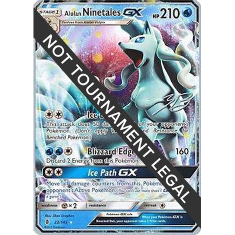 Alolan Ninetales GX (22/145) (Ice Path FTW – Zachary Bokhari) [World Championships 2017]