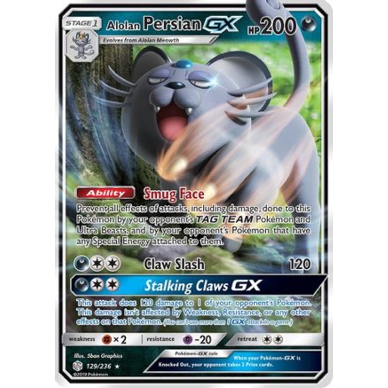 Alolan Persian GX (129/236) [Sun & Moon: Cosmic Eclipse]