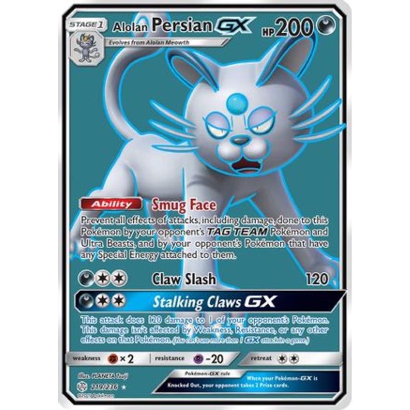Alolan Persian GX (219/236) [Sun & Moon: Cosmic Eclipse]