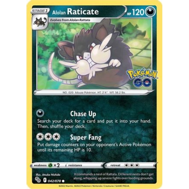 Alolan Raticate (042/078) [Pokmon GO] Reverse Holofoil