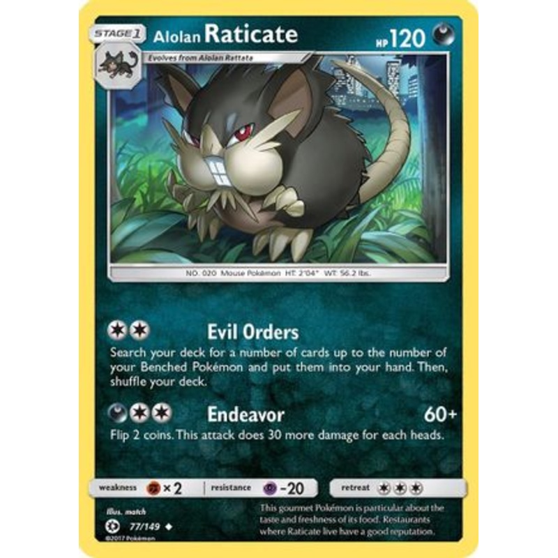 Alolan Raticate (77/149) [Sun & Moon: Base Set]