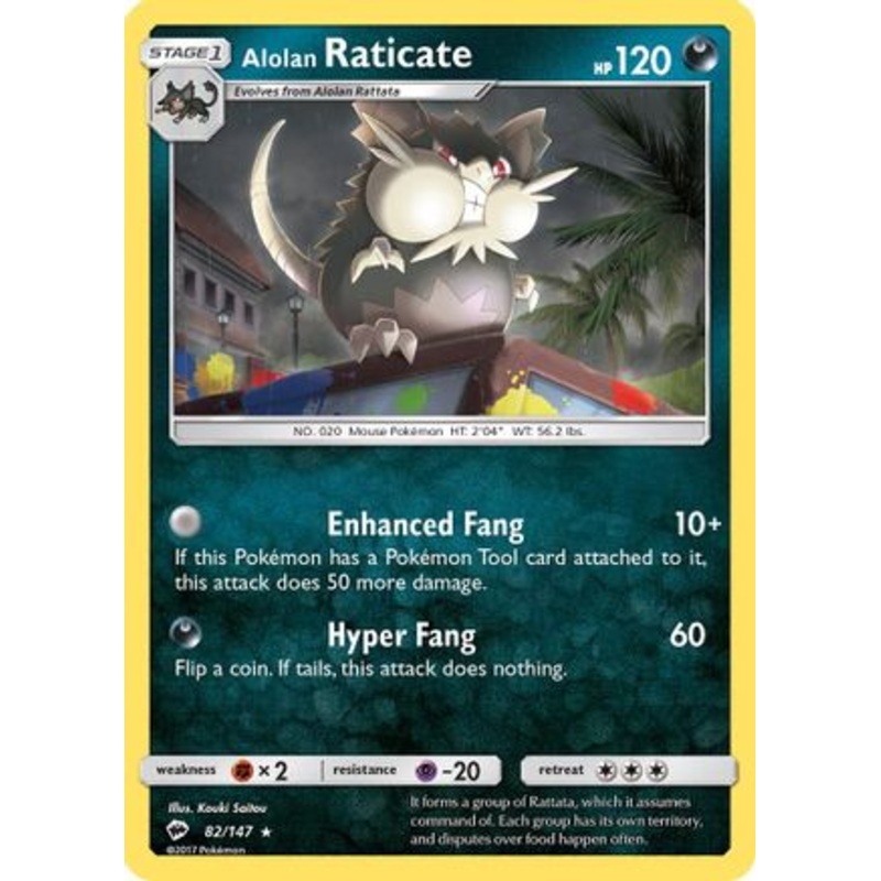 Alolan Raticate (82/147) [Sun & Moon: Burning Shadows]