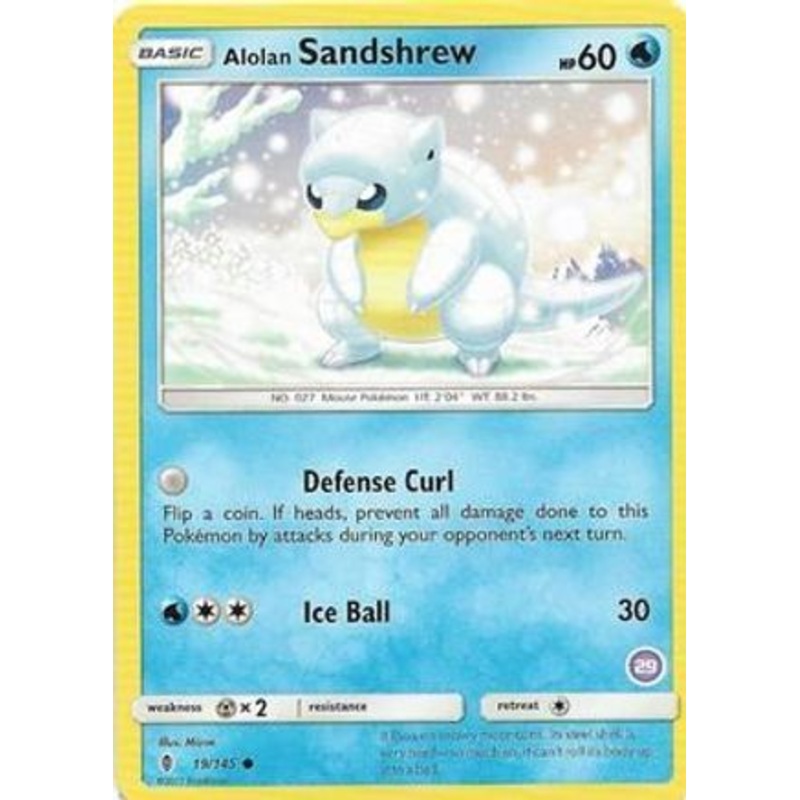 Alolan Sandshrew (19/145) (Deck Exclusive #29) [Sun & Moon: Trainer Kit – Alolan Sandslash]
