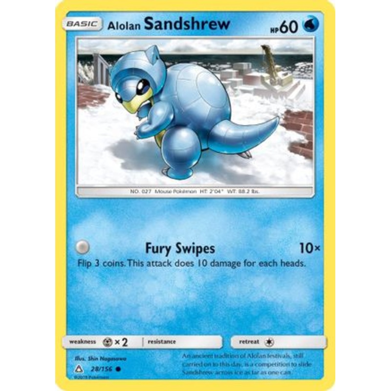 Alolan Sandshrew (28/156) [Sun & Moon: Ultra Prism] Reverse Holofoil