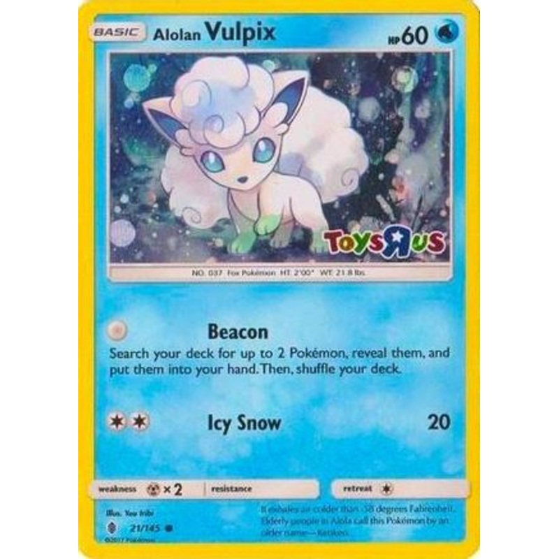 Alolan Vulpix (21/145) (Toys R Us Promo) [Sun & Moon: Guardians Rising]