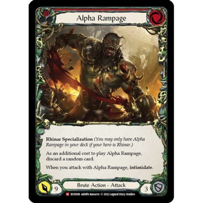 Alpha Rampage (RVD008) – Classic Battles: Rhinar vs Dorinthea