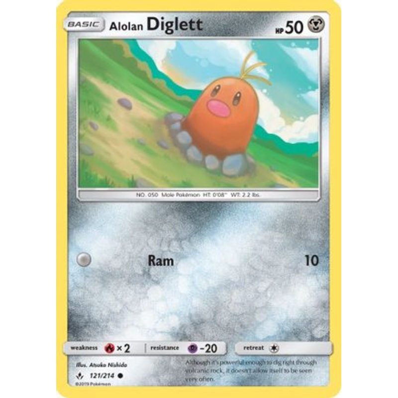 Alolan Diglett (121/214) [Sun & Moon: Unbroken Bonds]
