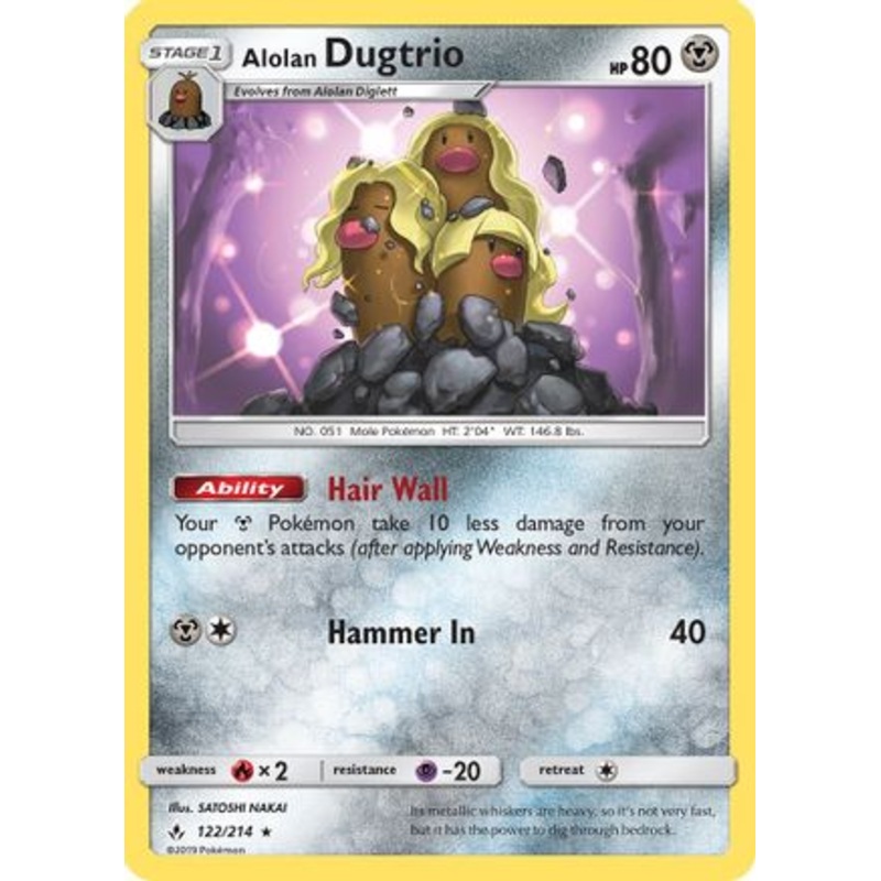 Alolan Dugtrio (122/214) [Sun & Moon: Unbroken Bonds]