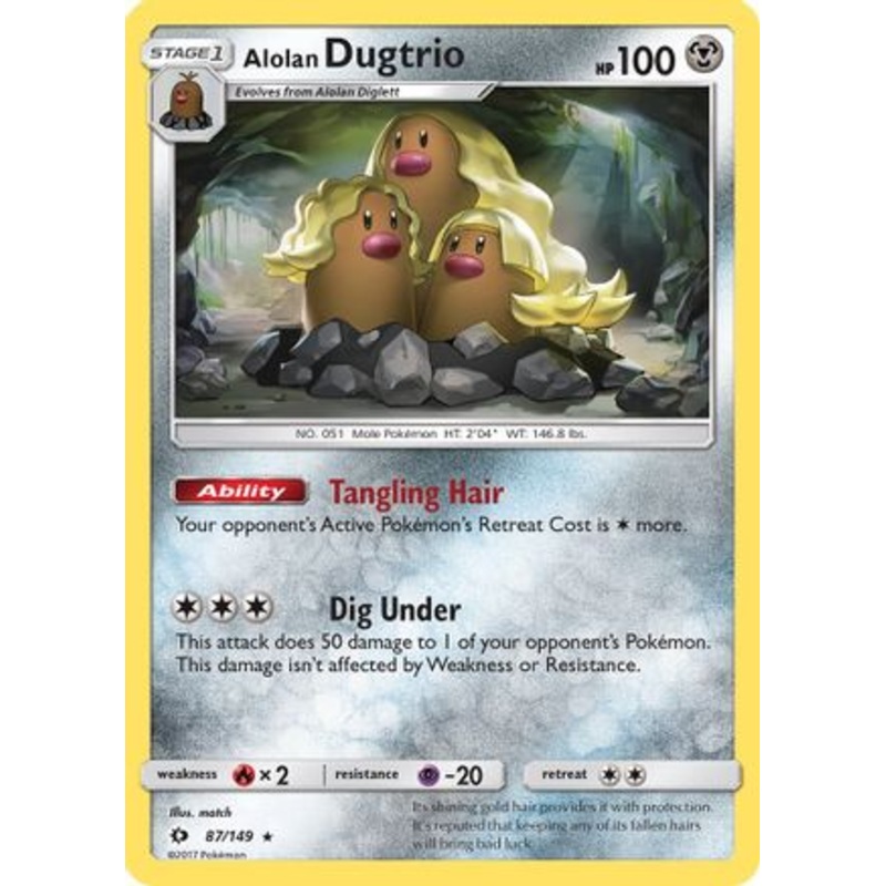 Alolan Dugtrio (87/149) [Sun & Moon: Base Set] Reverse Holofoil