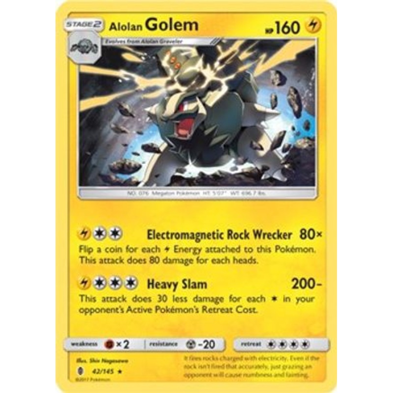 Alolan Golem (42/145) (Cosmos Holo) (Blister Exclusive) [Sun & Moon: Guardians Rising]