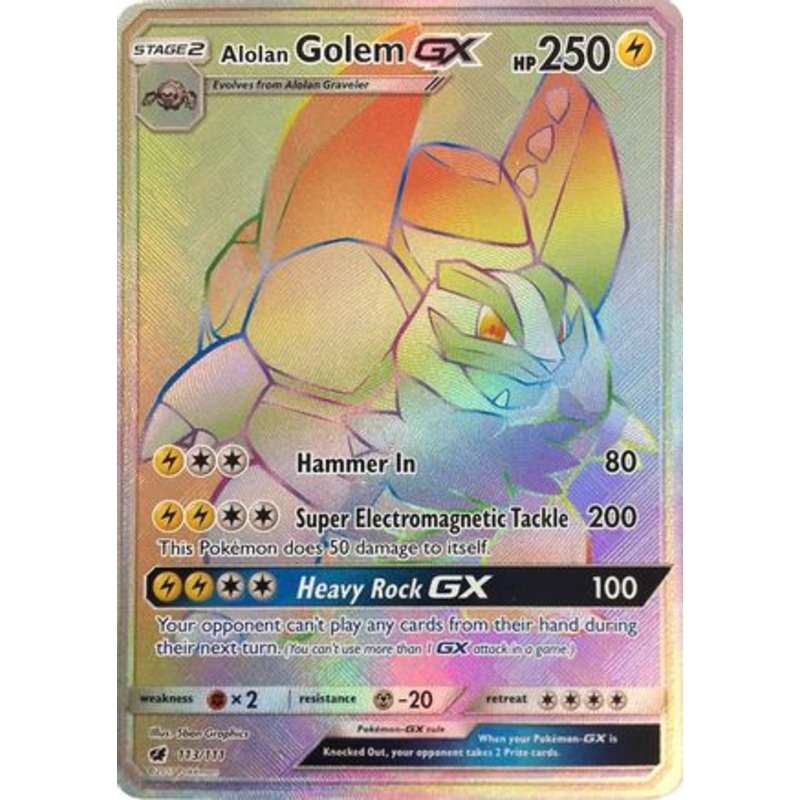 Alolan Golem GX (113/111) [Sun & Moon: Crimson Invasion]