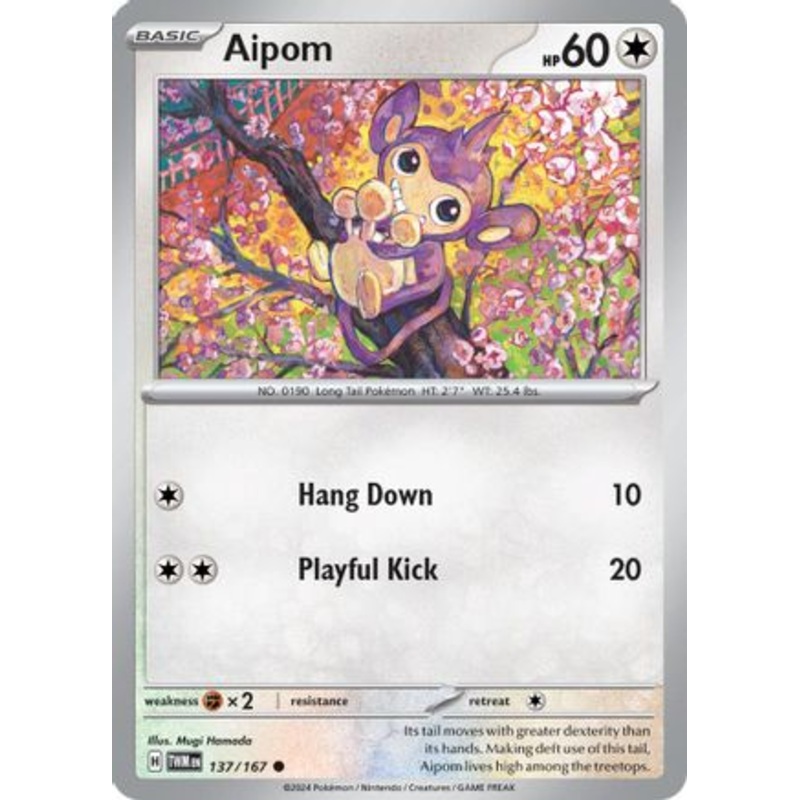 Aipom (137/167) [Scarlet & Violet: Twilight Masquerade] Reverse Holofoil