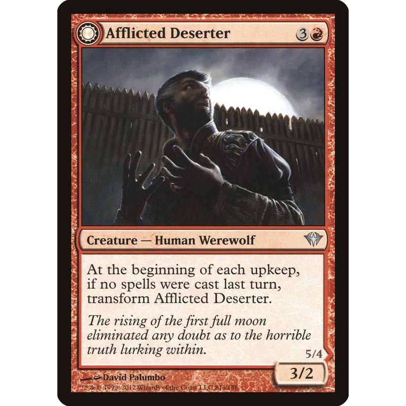 Afflicted Deserter // Werewolf Ransacker [Dark Ascension]