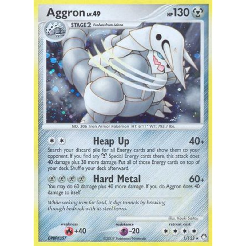 Aggron (1/123) [Diamond & Pearl: Mysterious Treasures] Reverse Holofoil