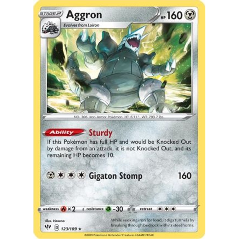 Aggron (123/189) [Sword & Shield: Darkness Ablaze]